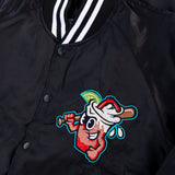 Utah Dirty Sodas Black OT Adult Satin Bomber Jacket