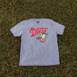 Utah Dirty Sodas Grey 108 Stitches 'Dirty' Script Adult Tee