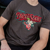 Utah Dirty Sodas Cola Brown 108 Stitches Full Logo Adult Tee
