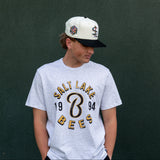 Salt Lake Bees White  '47 Brand Mens B Circle Tee