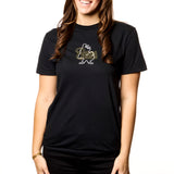 Bees 2025 Script Bumble Outline Tee Black