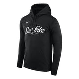 Salt Lake Bees Black Nike 2025 Official B&W On Field Performance SL Script Hoodie