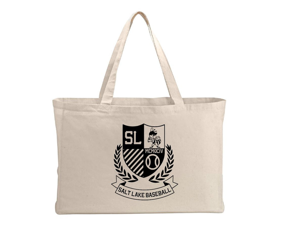 Salt Lake Bees Tan Bees Crest All Purpose Canvas Tote