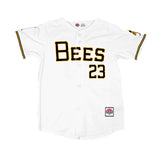 Salt Lake Bees Youth White Wilson Home Mike Trout Replica Jersey