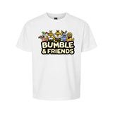 Salt Lake Bees White Bumble & Friends Full Logo Youth Short Sleeve Tee