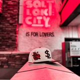 Salt Lake Bees Cream New Era Hearts N' Roses Fitted 5950