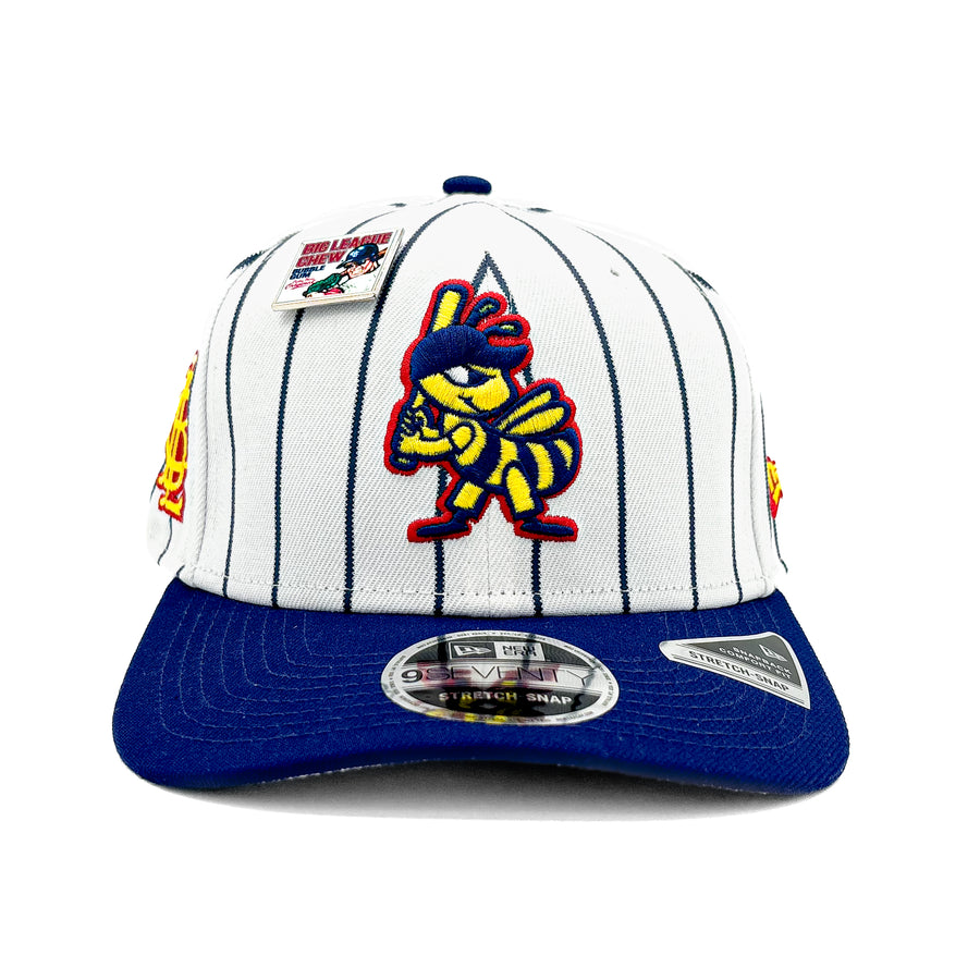 Salt Lake Bees White New Era Stretch-Snap BLC Pinstripe Outta Here Original 970