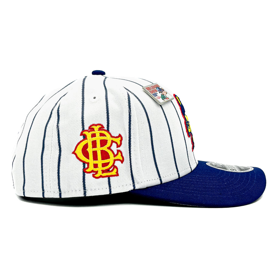 Salt Lake Bees White New Era Stretch-Snap BLC Pinstripe Outta Here Original 970