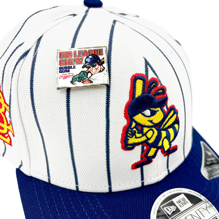 Salt Lake Bees White New Era Stretch-Snap BLC Pinstripe Outta Here Original 970