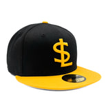 Bees New Era 2025 Fitted 5950 Alternate 3 SL Black Yellow Two Tone Authentic Collection