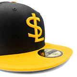 Bees New Era 2025 Fitted 5950 Alternate 3 SL Black Yellow Two Tone Authentic Collection