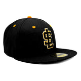 Salt Lake Bees Black New Era Fitted 50's Throwback 5950