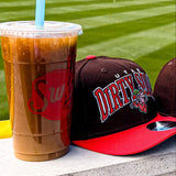 Utah Dirty Sodas Cola Brown Arch Script Stretch Snap 970