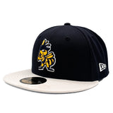 Salt Lake Bees Navy New Bumble Chrome Fitted 5950