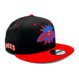 Salt Lake Bees Black New Era Web-Slinger Crimson Red Alt Bee Snapback 950