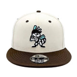 Salt Lake Bees Cream New Era Sky Blue Bat Jedi Knight Brown Two Tone Snapback 950