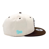 Salt Lake Bees Cream New Era Sky Blue Bat Jedi Knight Brown Two Tone Snapback 950