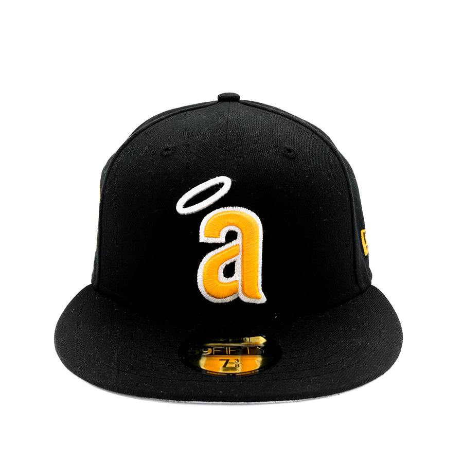 California Angels Black New Era Fitted Black 35th Patch 5950