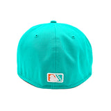 Salt Lake Gulls White New Era Teal Orange Tri-Tone Circle Patch Fitted 5950