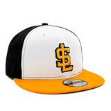 Salt Lake Bees White New Era Snapback Tritone Gold SL 950