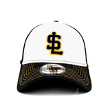 Salt Lake Bees White New Era Flex Fit SL Two Tone Gold Stitch 3930