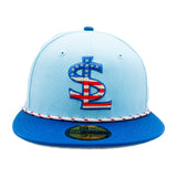Salt Lake Bees Blue New Era 2025 4th of July Official On Field Fitted 5950