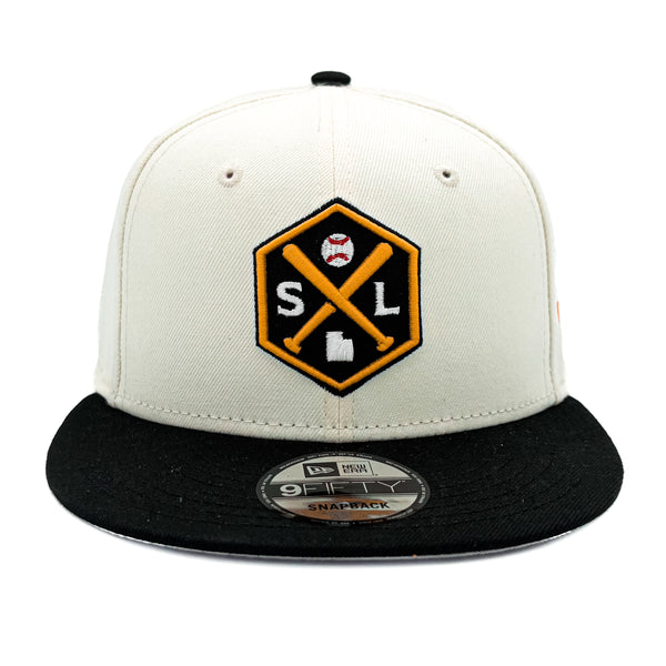 Salt Lake Bees Cream New Era Crossbat Two Tone Snapback 950 – Salt
