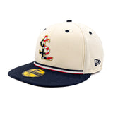 Salt Lake Bees Cream New Era USA250 Fourth of July Official On-field Stars and Stripes Fitted 5950