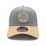 Salt Lake Bees Grey New Era Khaki Primary Logo Misty Morning Snapback 940 A Frame
