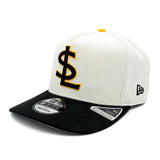 Salt Lake Bees Cream New Era Black SL Two Tone Alt Bee Side Patch Snapback 950 A Frame