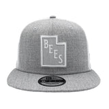 Salt Lake Bees Grey New Era State Trucker Snapback 950
