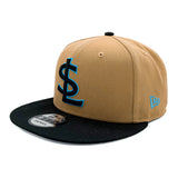 Salt Lake Bees Brown New Era Sky Blue Outline Jedi Knight Snapback 950
