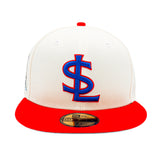 Salt Lake Bees Cream New Era 2025 Big League Chew Outta Here Original Red Brim Fitted 5950