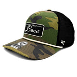 Salt Lake Bees Camo '47 Brand Script Patch Trucker Snapback Hitch