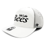 Salt Lake Bees White '47 Brand Stacked Script Snapback Hitch