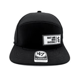 Salt Lake Bees Black '47 Brand White Patch Split-Panel Snapback Midfield