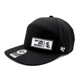 Salt Lake Bees Black '47 Brand White Patch Split-Panel Snapback Midfield