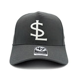 Salt Lake Bees Charcoal '47 Brand White SL Snapback Offside