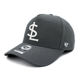 Salt Lake Bees Charcoal '47 Brand White SL Snapback Offside
