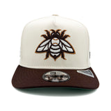 Salt Lake Bees Cream New Era Brown Alt Bee Two Tone Primary Side Patch Snapback 950 A Frame