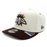 Salt Lake Bees Cream New Era Brown Alt Bee Two Tone Primary Side Patch Snapback 950 A Frame