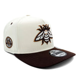 Salt Lake Bees Cream New Era Brown Alt Bee Two Tone Primary Side Patch Snapback 950 A Frame