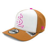 Salt Lake Bees White New Era 2025 Big League Chew Bronze Pink Curveball Cotton Candy Snapback 950 A Frame
