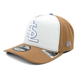 Salt Lake Bees White New Era 2025 Big League Chew Khaki Lavender Ground Ball Grape Snapback 950 A Frame