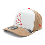 Salt Lake Bees White New Era 2025 Big League Chew Camel Scarlet Slammin' Strawberry Snapback 950 A Frame