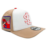 Salt Lake Bees White New Era 2025 Big League Chew Camel Scarlet Slammin' Strawberry Snapback 950 A Frame