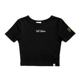 Salt Lake Bees Black '47 Brand Womens SL Cropped Baby Tee