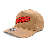 Utah Dirty Sodas Camel '47 Brand Red Script Snapback Hitch