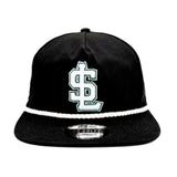 Salt Lake Bees Black New Era Snapback PCL Patch White String SL Golfer