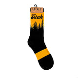 Salt Lake Bees Black Locale Yellow Utah Forest Socks